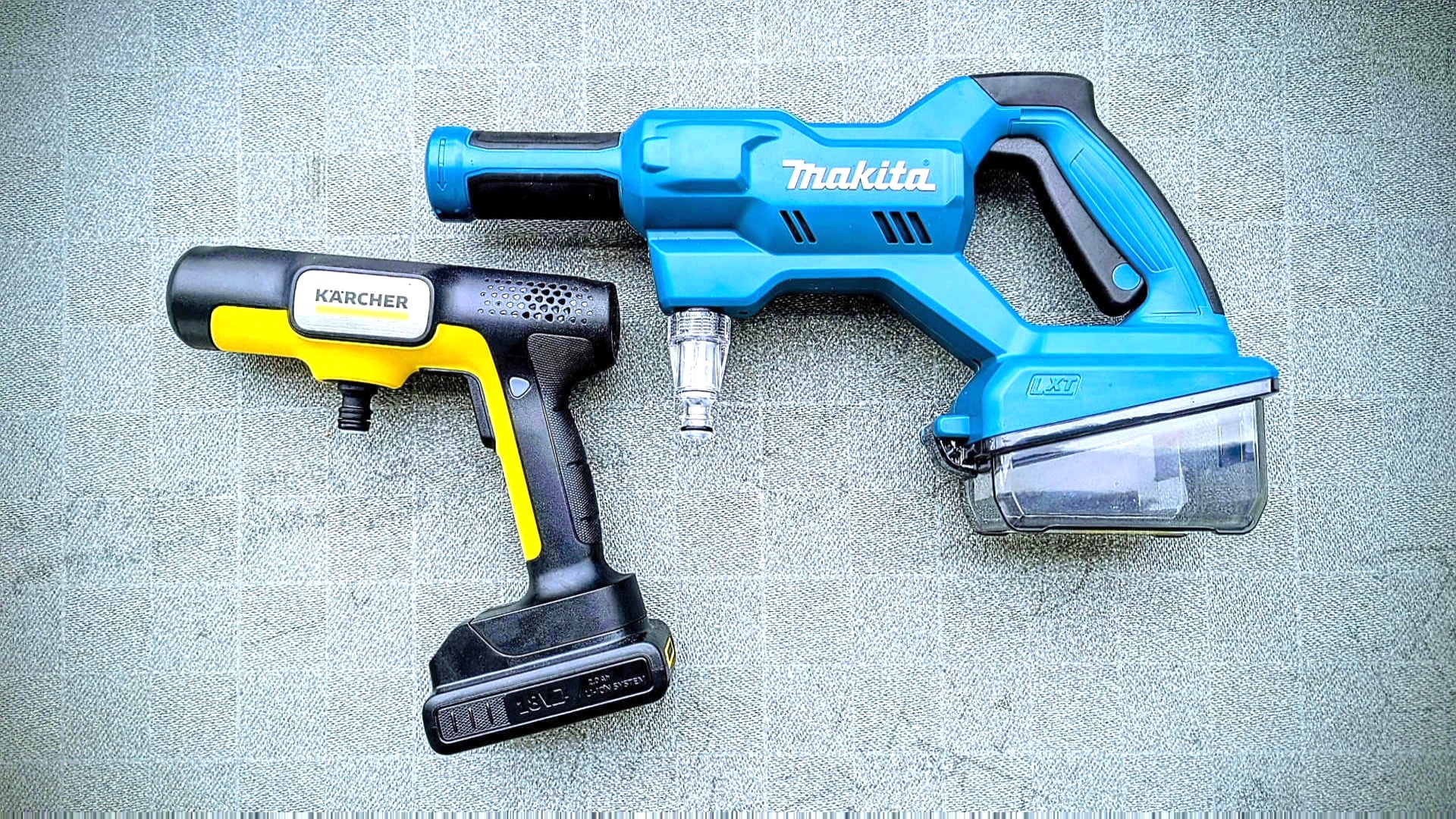 Kärcher and Makita high-pressure washers
